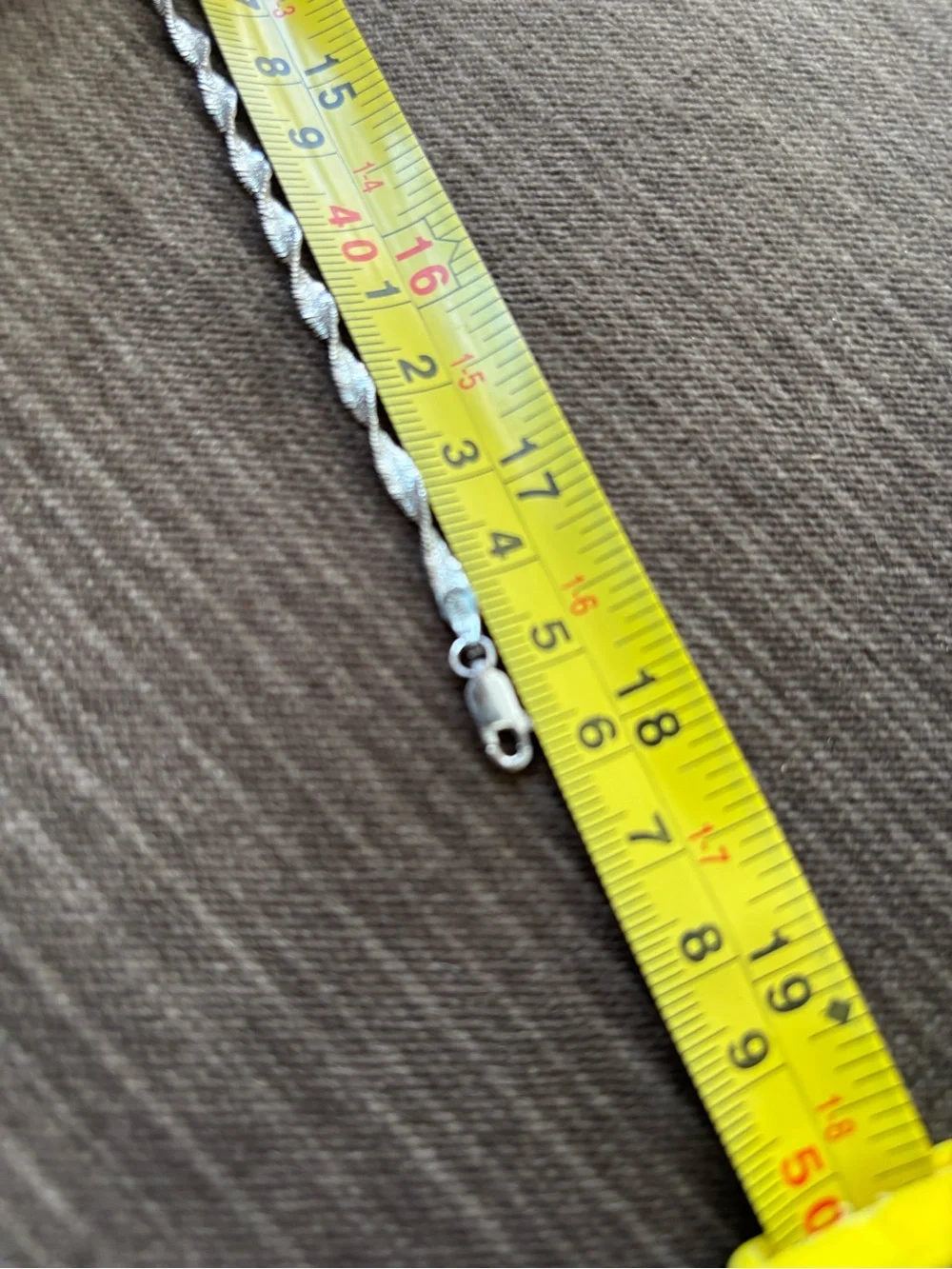 .925 Sterling Silver Twisted Herringbone Link Necklace - Men’s